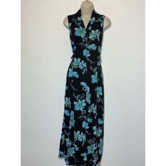 White Stag Dresses & Skirts - Vintage 90s Tropical Floral Maxi Dress Sz 4/6 Cottagecore Resort Wear Sleeveless